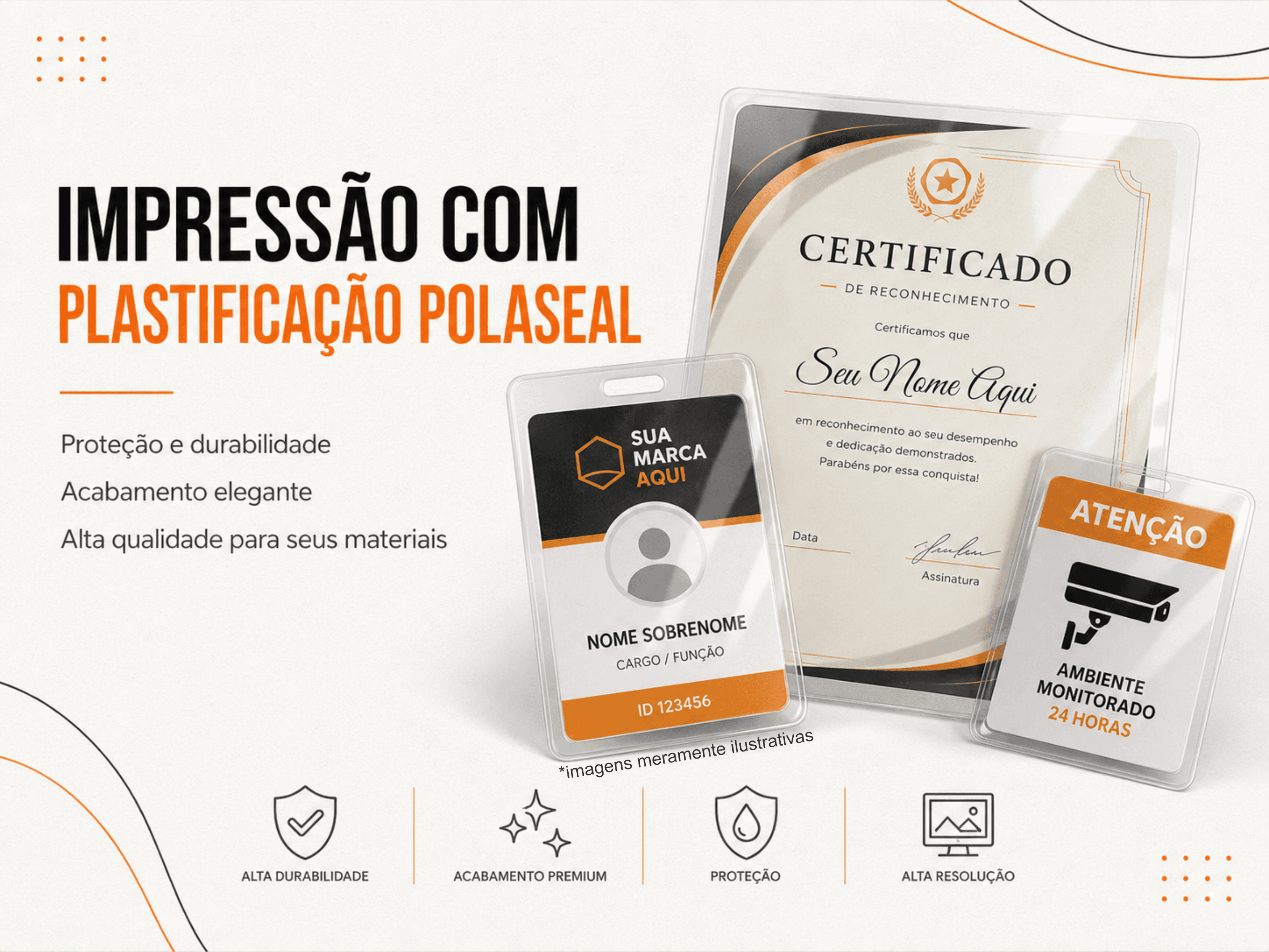 Impressão com Plastificação