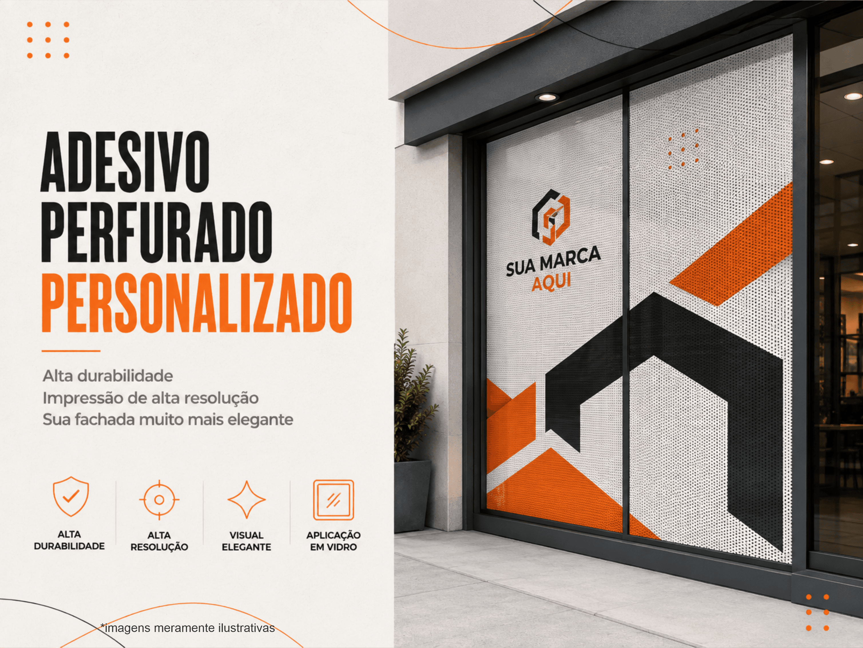 Adesivo Perfurado