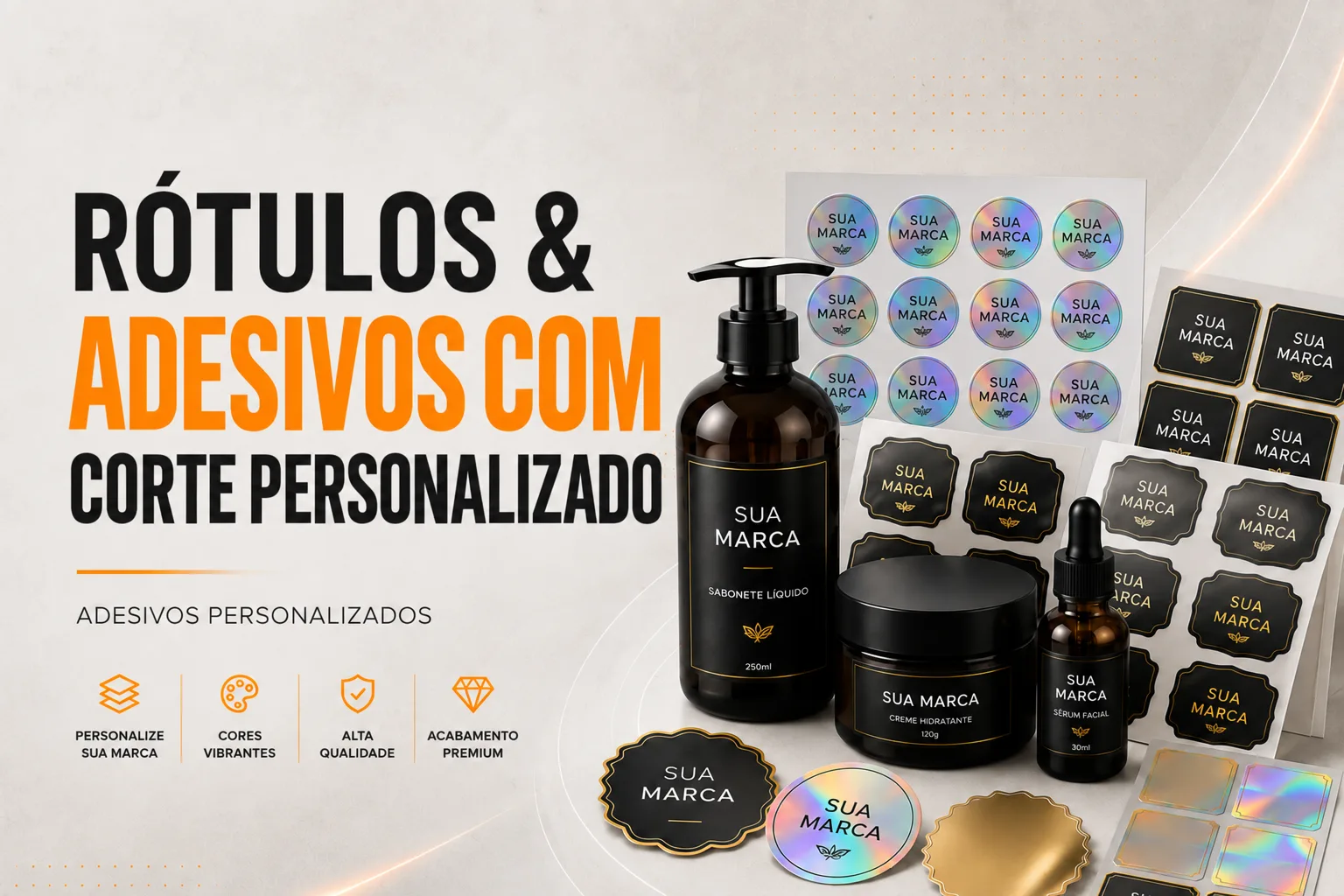 Rótulos e Adesivos com Corte Personalizado